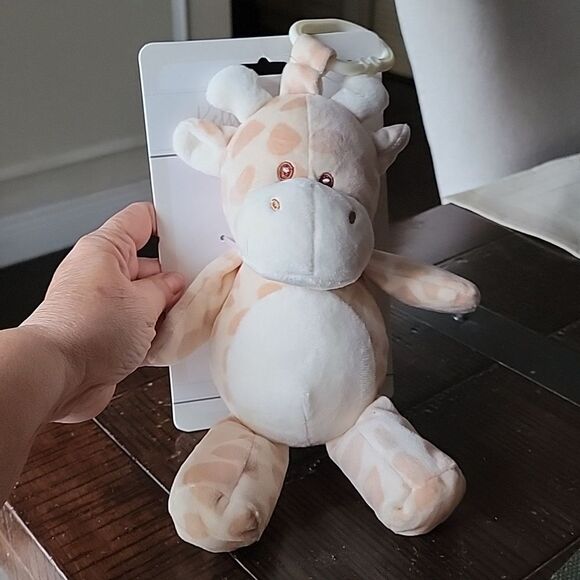 Kellybaby 10" Cuddle giraffe rattle baby toy plush soft beige tan stuffed - Picture 2 of 4